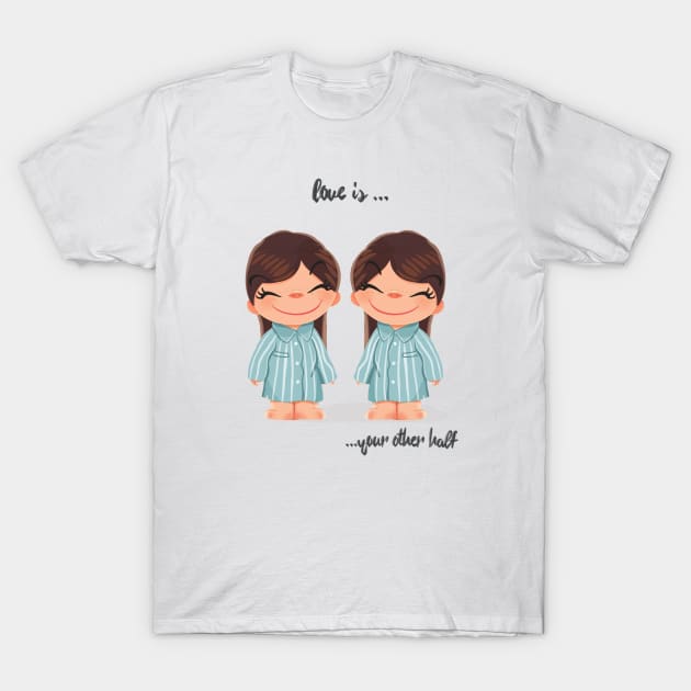 Love is lgbt day pride, love is love, valentines couple clothes, valentines gift for her T-Shirt by PrimeStore